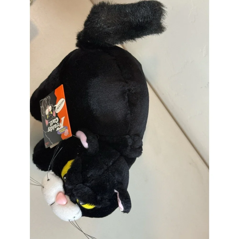 1994 Gibson Greetings FRAIDY Black Cat Screaming Meow Halloween Plush NWT